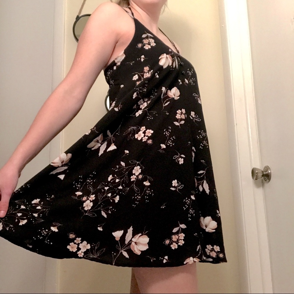 Atmosphere Black with Pink Floral Dress - US Size 6